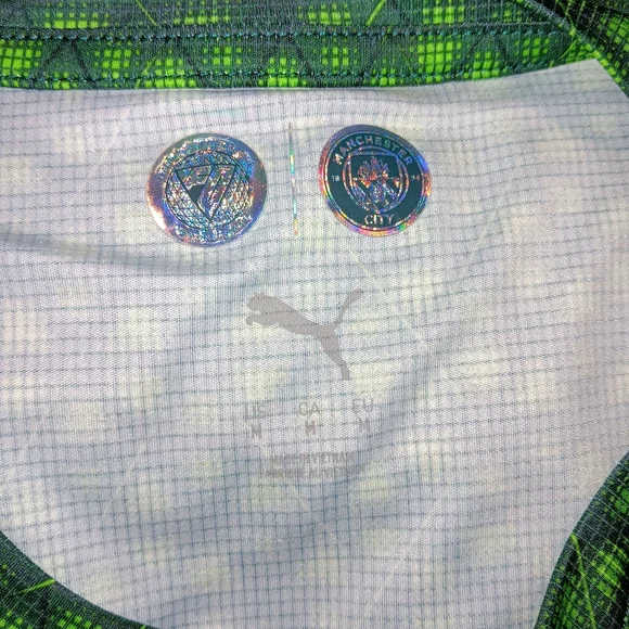 Puma Men's Manchester City Pre-Match Jersey Green Vert Terrain 782167-13 Sz M - Picture 6 of 8